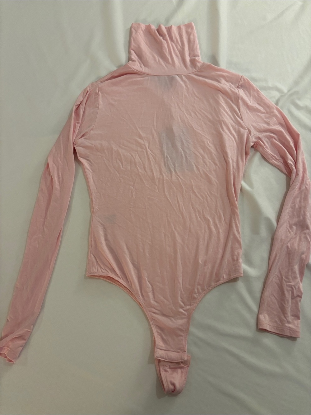 Hill House Light Pink Long-Sleeve Turtleneck Bodysuit